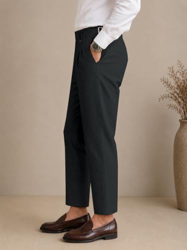 Image of TAGDO Men's Solid Colour Pant with Pocket || Casual Trosuer || Formal Trouser || Formal Slim Fit Pleated Pants for Men (2049)