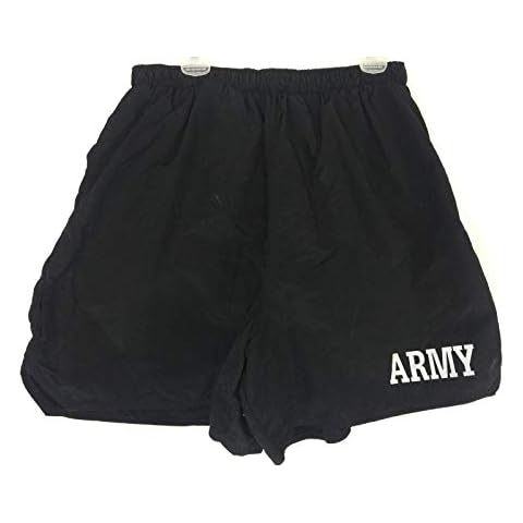 US ARMY IPFU PT TRUNKS SHORTS PHYSICAL FITNESS UNIFORM (XXXL, Black) Cover