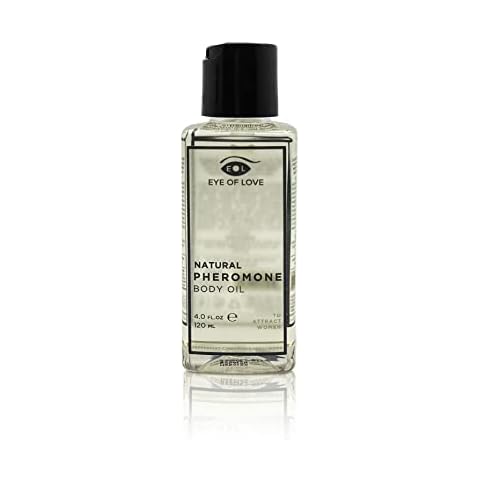 Eye of Love natural MALE Pheromone BODY OIL to attract women and hydrate your skin to be soft for her gentle touch. 4 Fl Oz Cover