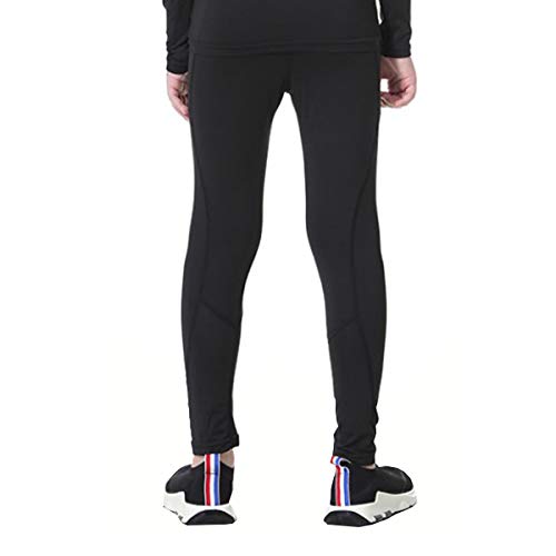 LANBAOSI Youth Boys Compression Leggings Athletic Pants Base Layer Football Workout Tight3
