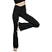 Jogginghose Damen Sale Schlaghose Yogahose Flare Yoga Hose Crossover High Waist Sporthose Leggings Bauchkontrolle Trainingshose Stretch Blickdichte Schlaghose Hose für Fitness Yoga Pilates Gym