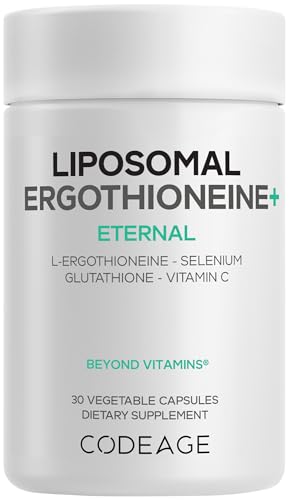 Codeage Liposomal Ergothioneine+ Glutathione Vitamin C 30 Capsules