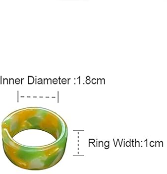 ビンテージ 透明 葡萄 リング アクリル 樹脂 指輪 16号 美品 Amazon | 6個のアクリル樹脂オープンリングレトロな甘い樹脂指輪