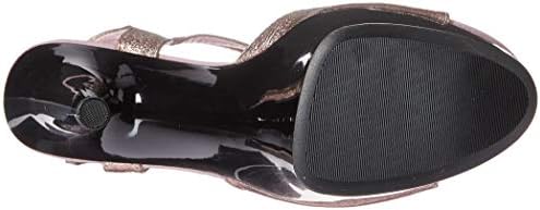 Ellie Shoes Women's Platform Sandal Heeled, Pewter, 7 | Image 3