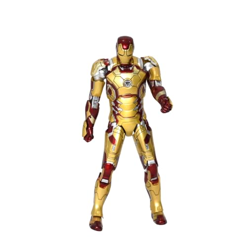 Image of ZD Toys Action Figure Collectible - 7 Inch Ironman MK42, Superheros Premium PVC Build Collectible, Interchangeable Accessories & Blast Effects, Perfect for Gifting, Ages 15+ Years