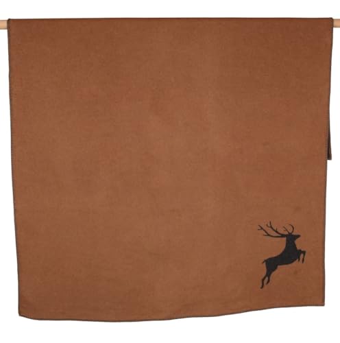 David Fussenegger Baumwolldecke Hirsch braun, 200x140 cm