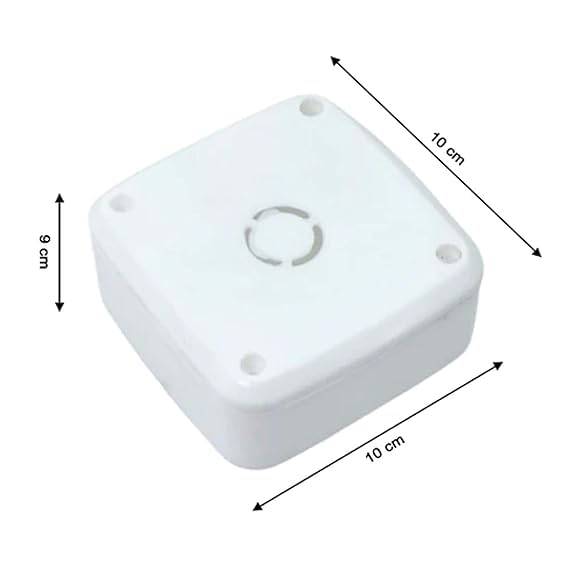 Image of SECURE FIRE PVC Square Junction Box for CCTV Camera Mounting 4X4,White.Pack Of 40
