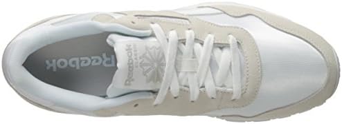 Reebok Men's Classic Nylon Walking Shoe, White/White/Steel, 6.5 | Image 4