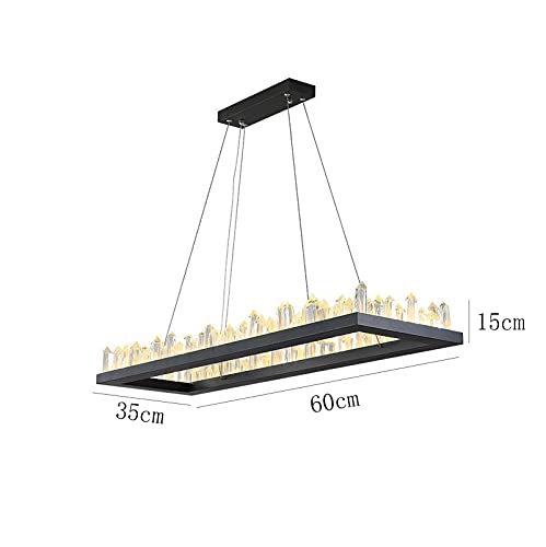 Luminaire suspendu rectangulaire à LED à gradation 60cm