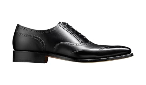 Image of BARKER Johnny Men's Handmade Leather Brogue Oxford Shoes - Goodyear Welted, Full Leather Sole & Lining, Premium Formal Dress Shoes for Business & Weddings