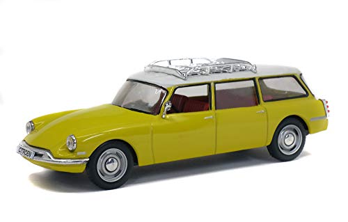 SOLIDO- 1:43 Citroen DS 19 Break 421436530-Modellino di Auto, Scala, Colore Giallo/Bianco, S4304400