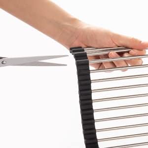 Miniatura 6 de SunCleanse Escurridor de platos enrollable, escurridor de platos sobre el fregadero, escurridor de platos de cocina, tapete plegable para fregadero