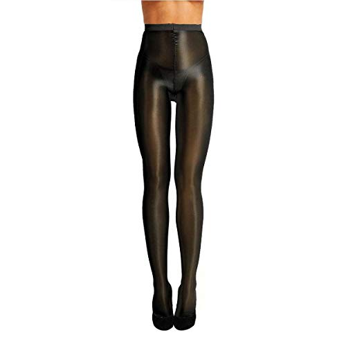 Image of HongH Plus Size Women's 60D Oil Shiny Glossy Pantyhose Shaping Stockings Sexy Flash Socks Ultra Stretch Tight Sheer Leggings