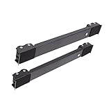 Möbelwagen 2er Set Geräterollen Verstellbarer Kühlschrankständer Waschmaschinenständer Mobile Roller mit 4 feststellbaren Schwenkrädern Robuster Möbelfuß (Schwarz)