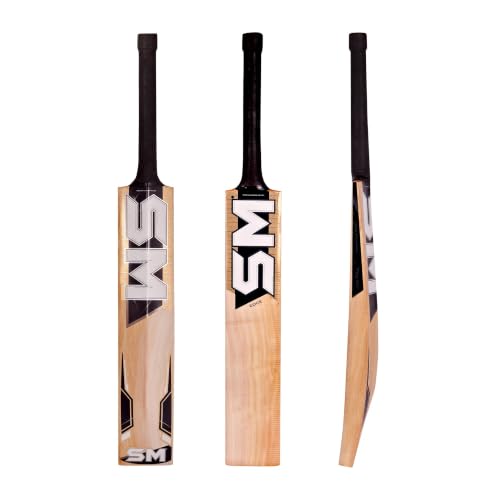 Image of SM Edge Kashmir Willow Cricket Bat | Huge Flowing Edges | Wooden Cricket Bat | Massive Profile | Rebound Technology | Superior Craftsmanship | Adult Club Cricket Bat | Size SH
