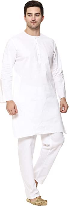 GURU JEE Handmade Kurta Pajama Set For Men's (Round Neck)
