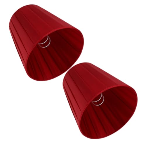 Garneck 2個布製クリップ式ランプシェード 耐久性ある布 鉄素材 デスク ベッドサイドに 簡単取り付けで交換用に 寝室 リビング照明アクセサ