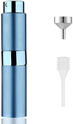 15ML Travel Perfume Atomizer Refillable for Men & Women | Atomizer Spray Bottle, Travel Size Pocket Perfume Dispenser - for Cologne, Aftershave, Fragrance (Matte Blue)