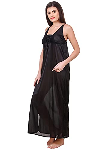 Image of Fasense Women's Satin Maxi Casual Nightgown
