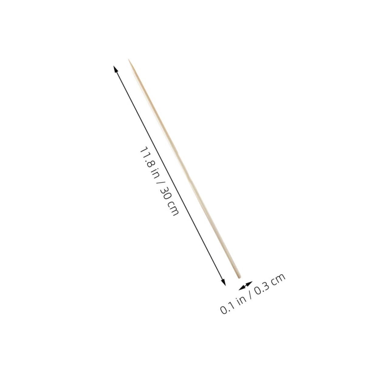 HEMOTON 100pcs Disposable Wooden Skewers Sticks for Bbq Fruit and Marshmallow Single Use Cocktail Picks for Grilling Kabobs and Outdoor Parties