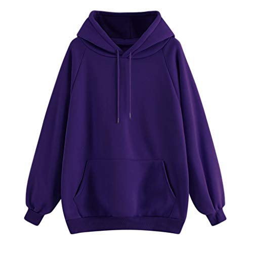 Sweats à capuche femme couleur unie avec poche kangourou minimaliste