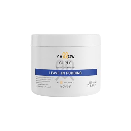 Yellow Curls Leave-In Pudding – Para cabelos ondulados e cacheados - Creme de hidratação e controle