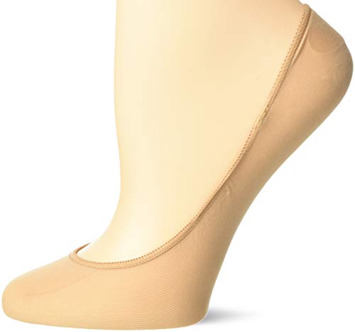 HUE Women's Low Cut Shade Match Liner Sock with Heel Gel Tab, Petal, S/M
