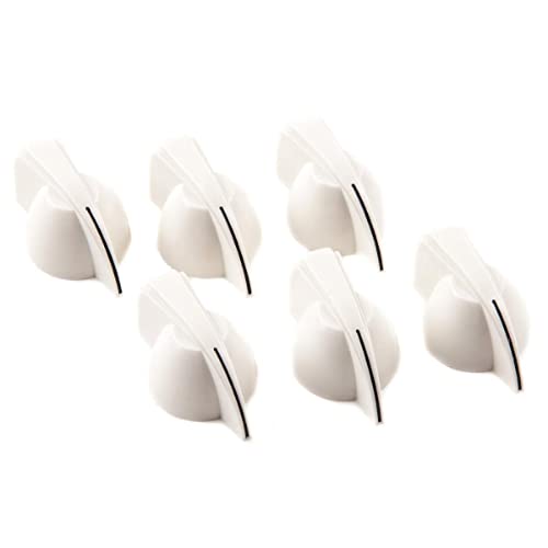 Fender Chicken Head Amp Knobs, White, 6-Pack - image 1