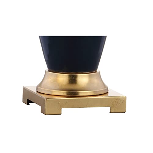 JONATHAN Y Dip Dye 31.5" Ceramic Metal Bedside Table Lamp, White/Navy by JONATHAN Y - Used condition - Image 6