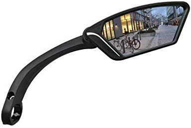 MEACHOW Scratch Resistant Glass Lens,Handlebar Bike Mirror, Rotatable Safe Rearview Mirror, Bicycle Mirror (Blue Right Side) ME-002RB