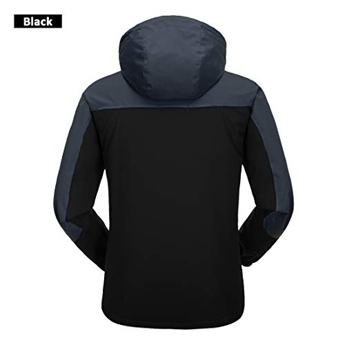 Naudamp Chaqueta Impermeable al Aire Libre para Hombres Ligero Softshell Rain Coat Escalada Senderismo Ropa Montaña Multi-Bolsillos Rompevientos - imagen 3