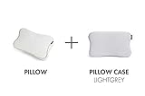 BLACKROLL Recovery Pillow im Set mit zusätzlichem Bezug in hellgrau – orthopädisches HWS Kissen (Nackenstützkissen) aus Viscose Memory Schaum - Made in Germany