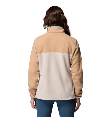 Image of Columbia Womens Benton Springs Half Snap II Pull Over Fleece Jacket, Dark Stone /Canoe /Vintage Blue, 3X