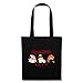 Spreadshirt Monchhichi Als Sushi Trio Stoffbeutel, Schwarz