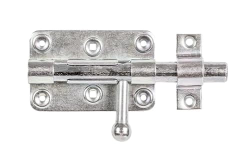 Gah Alberts Box or Fixed Round Button and Latch Door Bolt Lock, 129026, Hot-dip (Yellow) Galvanised Surface, 99 x 60 mm - Image 3