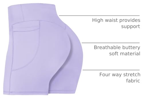 Image of Sunzel No Front Seam Biker Shorts for Women with Pockets, Yoga Workout Gym Bike Shorts with Tummy Control | 3, 5 Or 8-Inch Inseam, High Waisted, No Front Seam, Side Pockets, Buttery Soft, Compression Fit, Squat Proof, Tummy Control