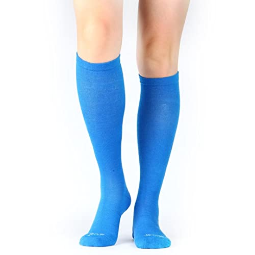 JAVIE Ultra Warm Merino Wool Compression Socks for Men & Women Cushion Crew Socks for Running Cycling Travel (15-20mmHg)2