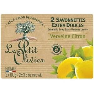 Le Petit Olivier Savonettes Extra Douces a la Verveine - Citron 2x100g (Le Petit Olivier Extra Gentle Verbena Soaps - Lemon 2x100g)