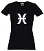 Produktbild Black Dragon - T-Shirt Damen - Party - Funshirt - Fasching - Freizeit V-Ausschnitt schwarz - Fische Sternzeichen XL