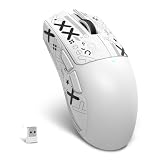 Attack Shark X11SE Ultra-Light Wireless Gaming Mouse, Tri-Mode-2.4G/USB-C Wired/BT, PixArt PAW3311 Gaming Sensor, 22KDPI, 5 Programmable Buttons for Laptop, PC, Mac Gamer (White&Sticker)