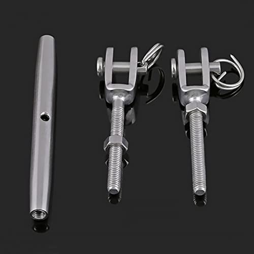 2 piezas de Tensores de Cable tipo Quijada de Acero Inoxidable para Tensión y Seguridad miniatura 6