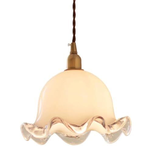Suspension en verre E14 luminaire suspendu floral style industriel nordique