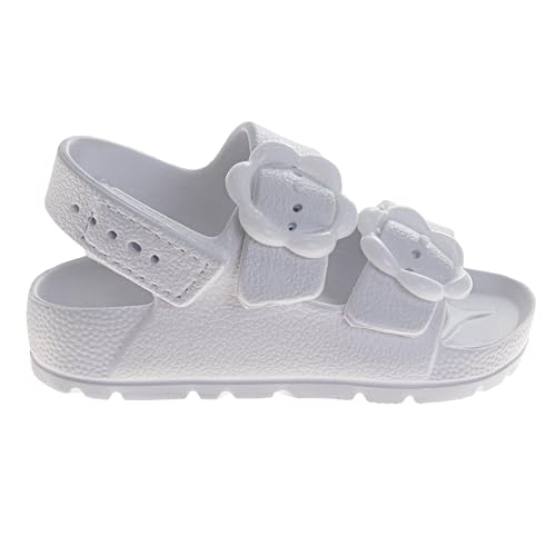 Image of Josmo Kids Double Buckle Sandals Boys Girls Adjustable Back Strap Summer Beach Pool Sandal (Size 5-10 Toddler)