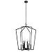 Kichler 43496BK Transitional 12 Light Foyer Pendant from Abbotswell Collection in Black Finish