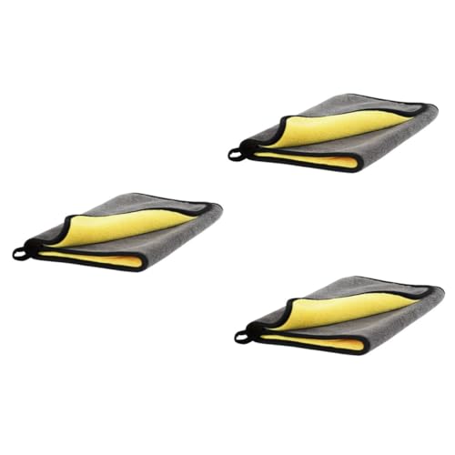 Housoutil 3 Pcs Pet Bathing Tool High Density Dog Bath Towel Fast Drying Bath Dry Towel Pet Bath Supplies