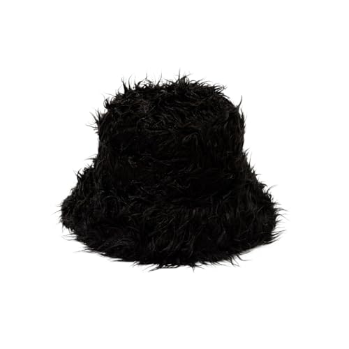 Chapeau cloche d'hiver femme en fausse fourrure épaisse