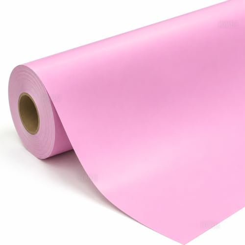 Image of HOME13 Pink Wallpaper Peel and Stick Pink Contact Paper Removable Self-Adhesive Wallpaper Matte Contact Paper for Cabinets and Drawers Girls Bedroom Vinyl Wall Paper (20x120 Inch)