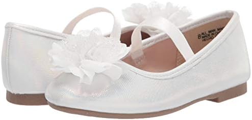 The Children's Place Baby Girls Strap Ballet Flats, White, 8 -Infant | Image 6