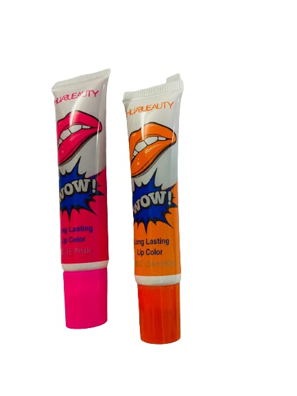 Memake WOW Tattoo Color Peel Off Mask Tint Long Lasting Waterproof Peel off Lip Stain Tattoo Glossy Lipstick Tint - Pack of 2