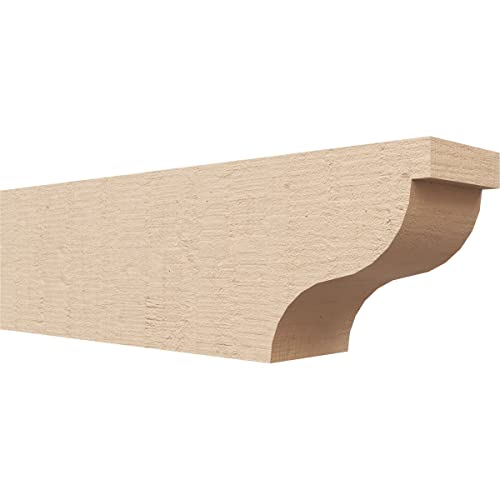 Ekena Millwork 4"W x 4"H x 16"L Garner Woodgrain TimberThane Rafter Tail, Primed Tan
